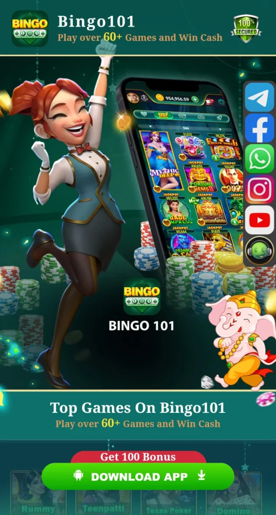 bingo 101 apk banner